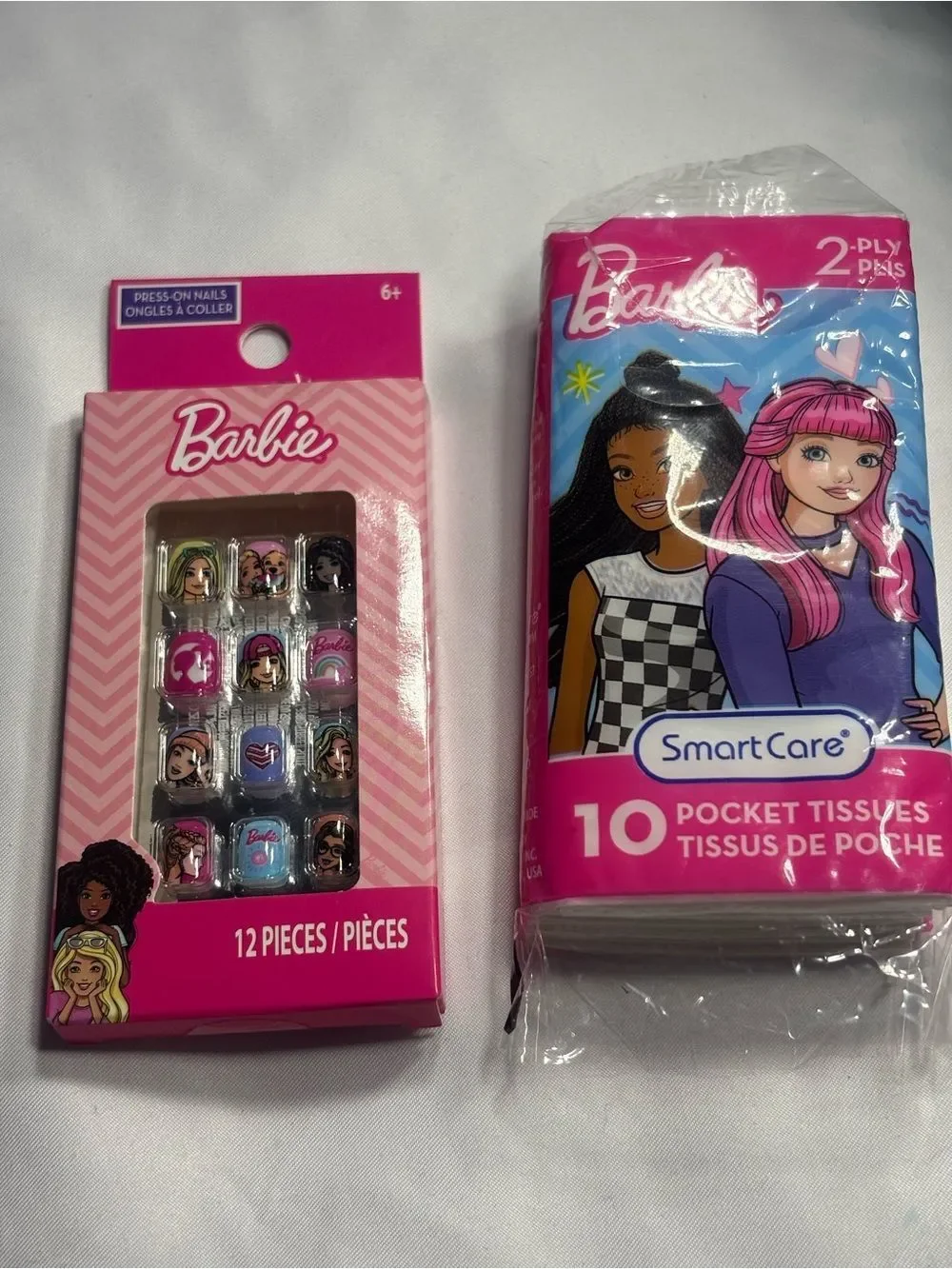8 New Barbie Pink Sticker Sheets with Matching Pink Accessories Bundle